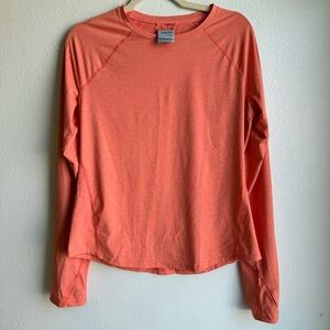 Prana Vibrant Coral Long Sleeve Tee